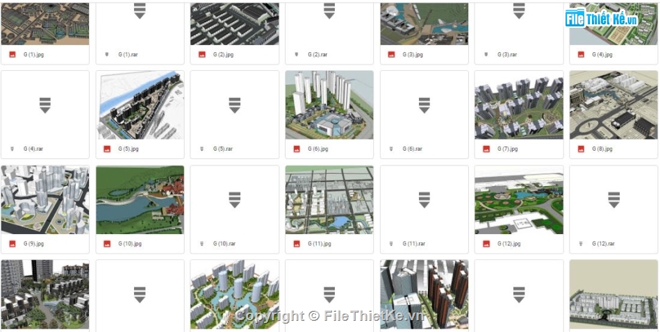 thư viện sketchup quy hoạch,Tổng hợp sketchup quy hoạch,mẫu quy hoạch sketchup,thư viện sketchup tổng hợp
