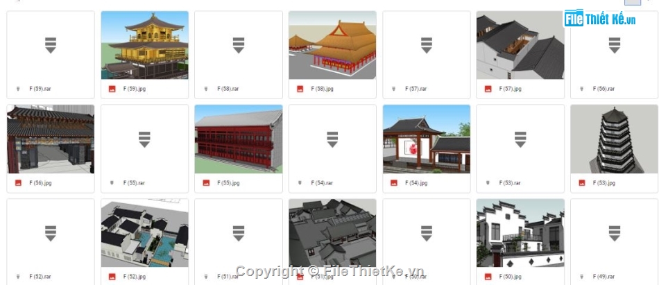 Thư viện sketchup công trình cổ,Tổng hợp SU công trình cổ,Model su công trình cổ,File su công trình cổ