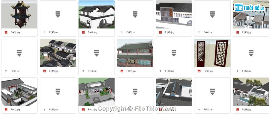 Thư viện sketchup công trình cổ,Tổng hợp SU công trình cổ,Model su công trình cổ,File su công trình cổ