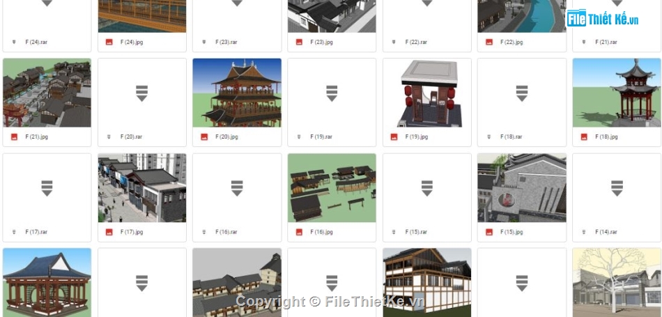 Thư viện sketchup công trình cổ,Tổng hợp SU công trình cổ,Model su công trình cổ,File su công trình cổ