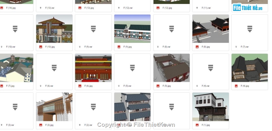 Thư viện sketchup công trình cổ,Tổng hợp SU công trình cổ,Model su công trình cổ,File su công trình cổ