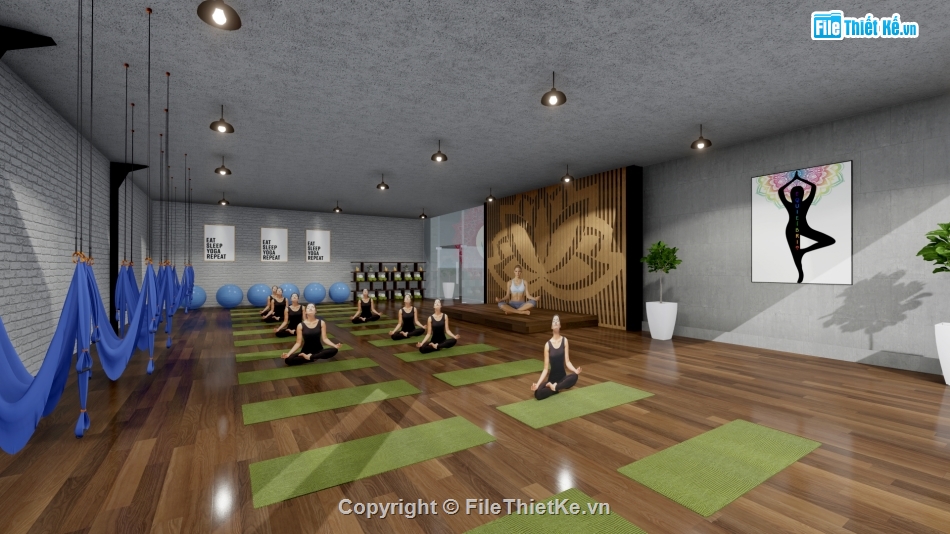 nội thất phòng gym,mẫu phòng tập gym,nội ngoại thất phòng gym,phòng tập gym - yoga,phòng gym 2 tầng,phòng gym 30x40m