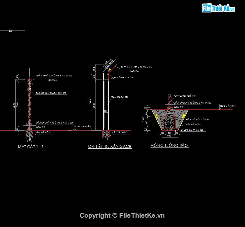 Hàng rào gạch xây,cổng nhà máy,Hàng rào nhà máy,file cad hàng rào nhà máy gỗ