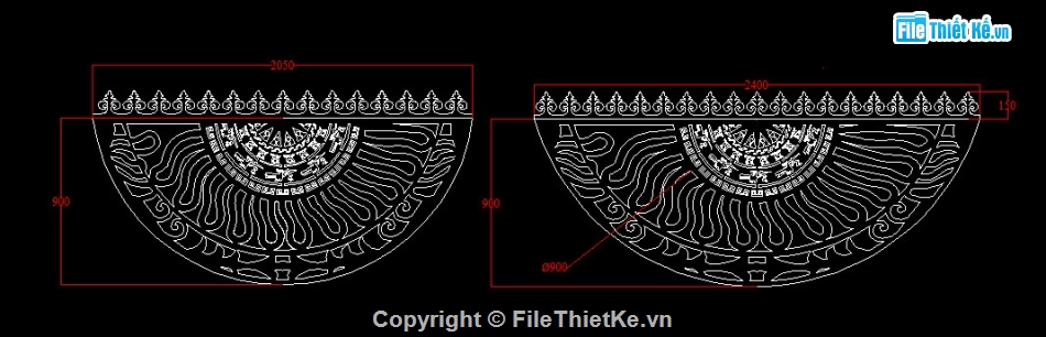 Hàng rào trống đồng,file dxf hàng rào trống đồng,hàng rào trống đồng cnc