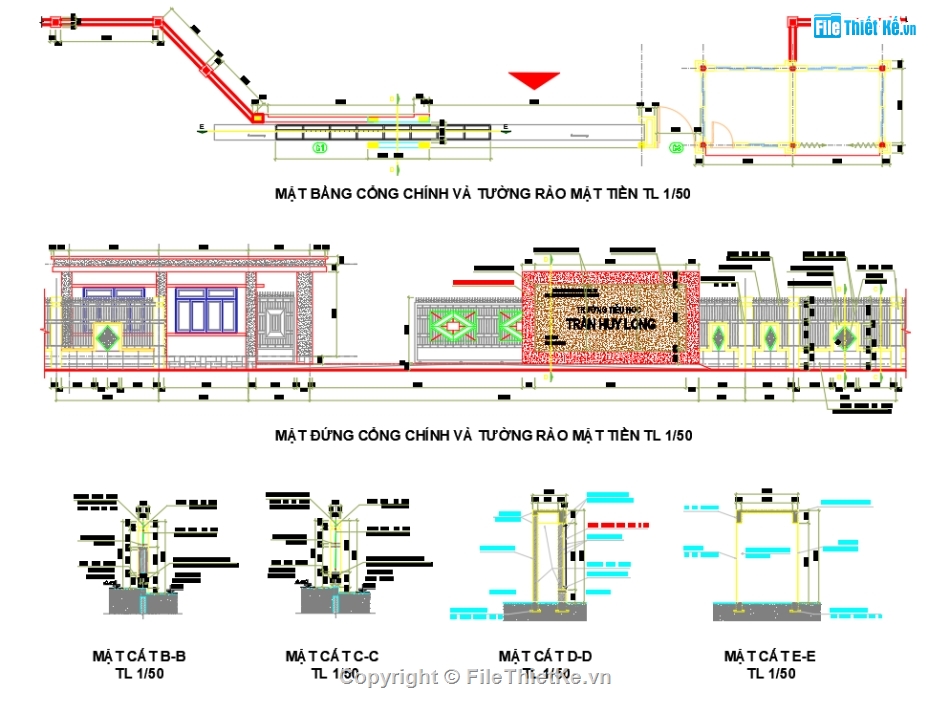 Tường rào trường học,tường rào thép,mẫu tường rào công ty