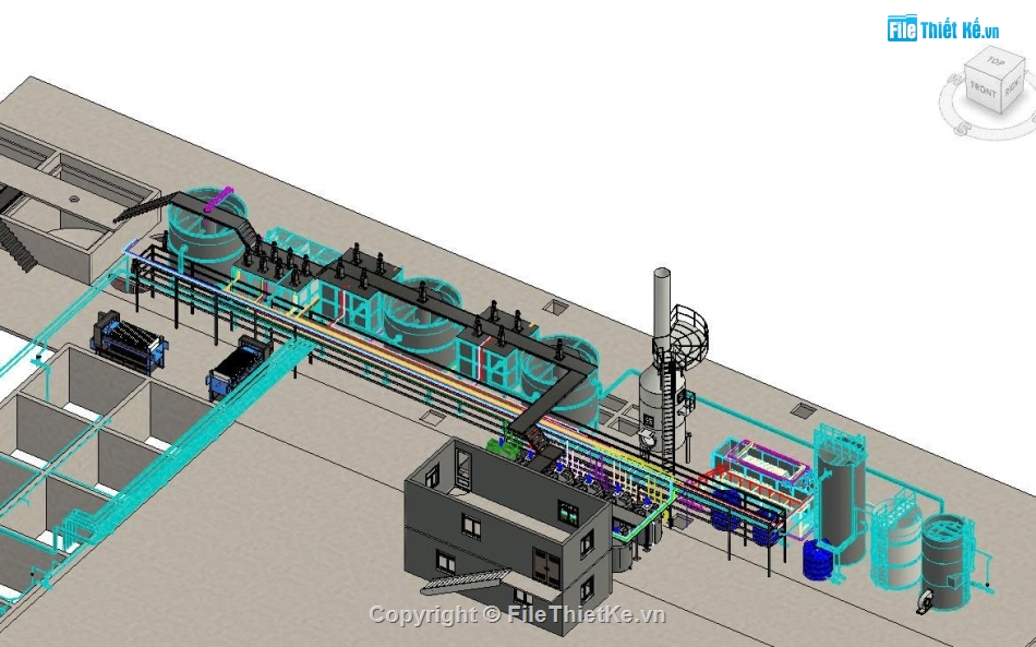 nước thải công nghiệp,family revit,thap tripping,dự án thiết kế bằng vevit