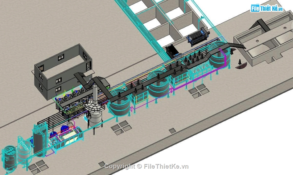 nước thải công nghiệp,family revit,thap tripping,dự án thiết kế bằng vevit
