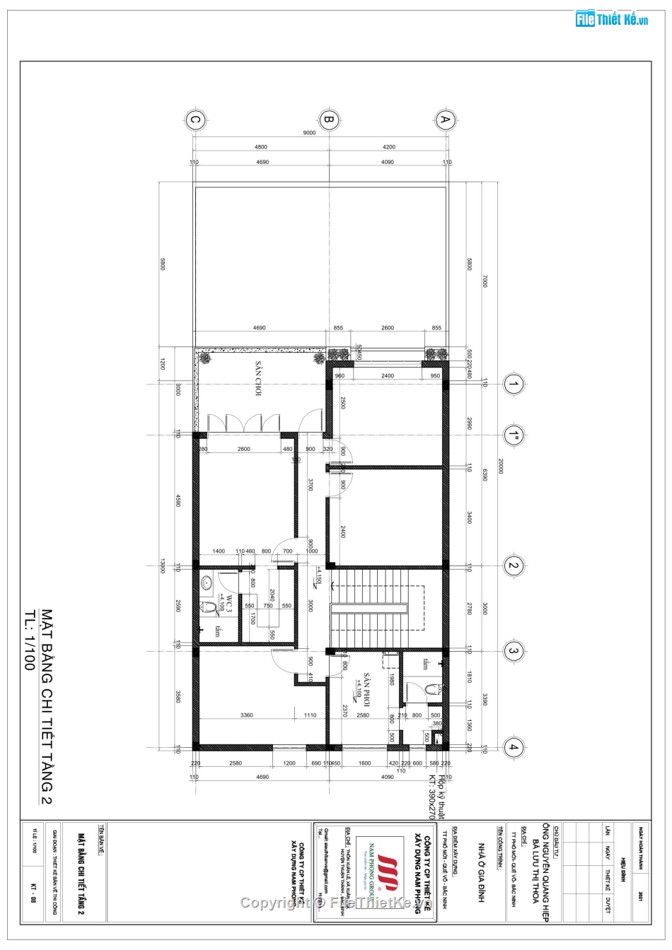 Biệt thự 2 tầng 9x13m,File cad biệt thự 2 tầng,Biệt thự 2 tầng file cad,bản vẽ biệt thự 2 tầng,autocad biệt thự 2 tầng