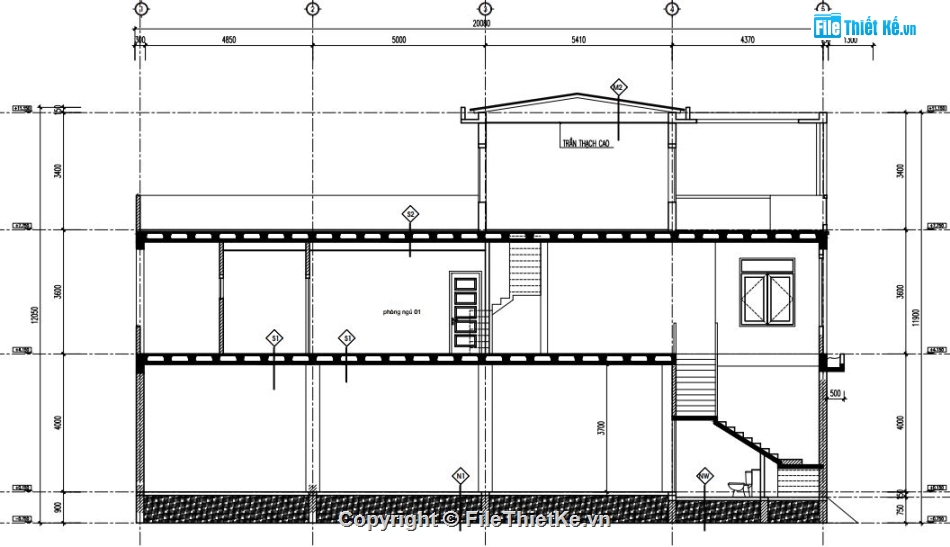 Nhà phố 2.5 tầng,File cad nhà phố 2.5 tầng,bản vẽ nhà phố 2.5 tầng,nhà phố 2.5 tầng 8x20m,nhà phố 2.5 tầng hiện đại