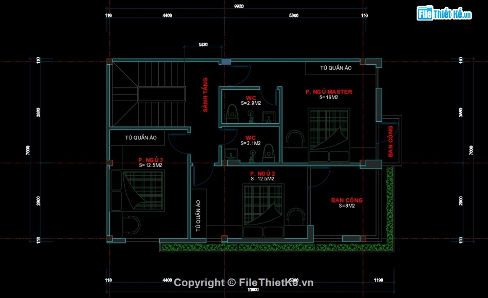 nhà phố 3 tầng hiện đại,Nhà phố 3 tầng 7x11m,Autocad nhà phố 3 tầng,Bản vẽ nhà phố 3 tầng,Nhà phố 3 tầng autocad