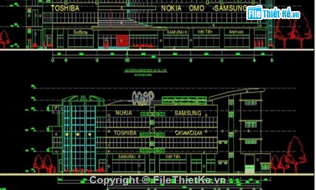 bản vẽ kiến trúc,bản vẽ thiết kế tttm đẹp,bản vẽ trung tâm thương mại
