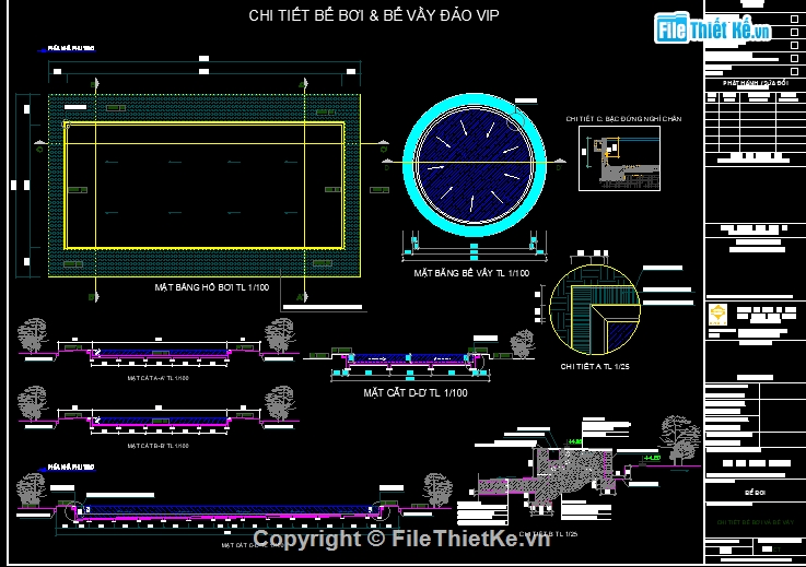 bản vẽ cad bể bơi,bản vẽ bể nước,Bản vẽ bể bơi,bể bơi 20x50m,file cad thiết kế bể bơi