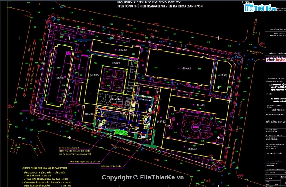 kiến trúc bệnh viện,bản vẽ bệnh viện,bản vẽ cải tạo