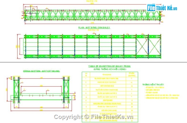 cầu bailey,bản vẽ cầu,hồ sơ cầu,kết cấu thép dạng dàn Bailey,dầm I chiều dài nhịp 18m bê tông cốt thép dự ứng l