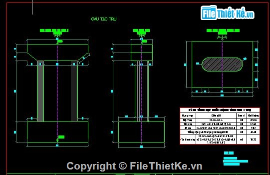 cầu bản,bản vẽ bê tông,bê tông cốt thép,bản vẽ bê tông cốt thép,Cầu bản 2 nhịp l = 12m