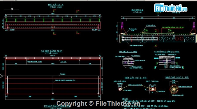 bản dầm,bản vẽ cầu,dầm bản rỗng,hồ sơ cầu,dự ứng lực kéo trước,dự ứng lực ngang