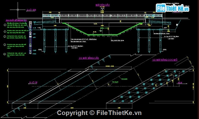 dầm bản rỗng,Hồ sơ cầu dầm bản rỗng,Hồ sơ cầu dầm bản rỗng L = 20m,bản vẽ cầu,Bản vẽ cầu bản,bản vẽ cầu dầm bản