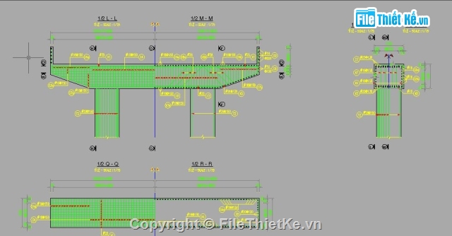 chi tiết dầm I,Hồ sơ bản vẽ cầu dầm I,cầu dạng bản đổ tại chỗ
