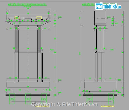 Hồ Sơ Bản Vẽ Cầu Dầm T 3 Nhịp Chiều Dài Nhịp L = 33M Đầy Đủ Bản Vẽ