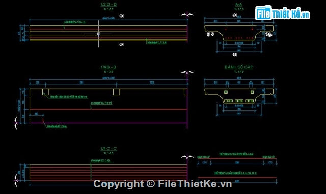 cầu dầm,cầu bản,hồ sơ cầu,bản vẽ cầu dầm T275,dự ứng lực kéo trước,cầu nhịp L = 6m