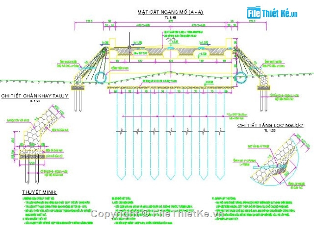 cầu dầm,cầu bản,hồ sơ cầu,bản vẽ cầu dầm T275,dự ứng lực kéo trước,cầu nhịp L = 6m