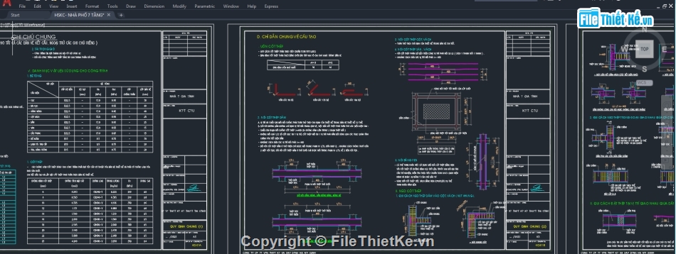 Cad nhà phố 7 tầng,kết cấu nhà phố 7 tầng,File cad nhà phố 7 tầng,cad kết cấu nhà phố