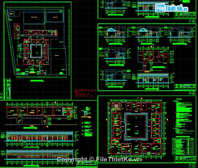 kiến trúc bệnh viện,kiến trúc bản vẽ,Trạm y tế,trạm xá,bản vẽ bệnh viện
