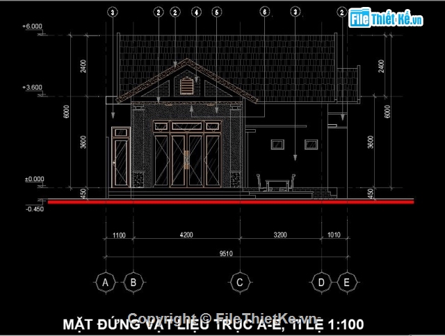 Biệt thự vườn 9.51x16.7m,Biệt thự vườn,biệt thự nhà vườn,bản vẽ biệt thự 1 tầng,biệt thự cấp 4