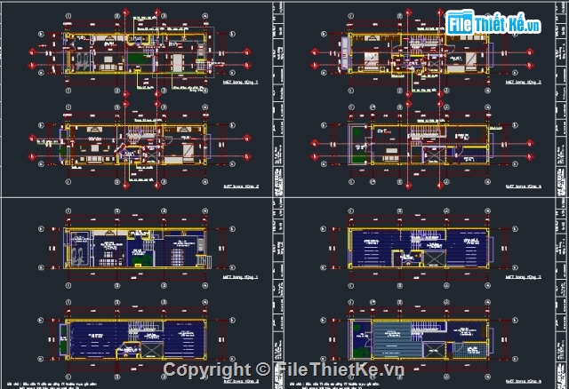 4 tầng,nhà kích thước 4 x 14m,bản vẽ nhà 4 tầng,bản vẽ nhà phố 4 tầng,nhà 4 tầng