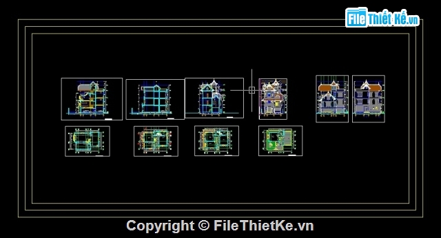 Hồ sơ thiết kế,Bản vẽ Cad,Biệt thự Tân cổ Pháp,Xin file hồ sơ Cad,Thiết kế biệt thự đẹp,Chi tiết bản vẽ hồ sơ biệt thự