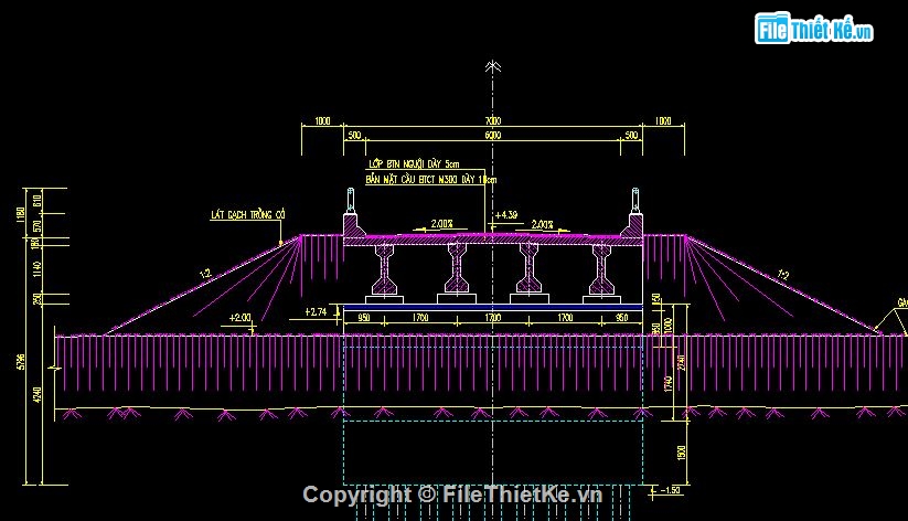 thiết kế kỹ thuật,cầu b=7m,dầm 33m,dầm 24.54,dầm i 33m,thiết kế cầu