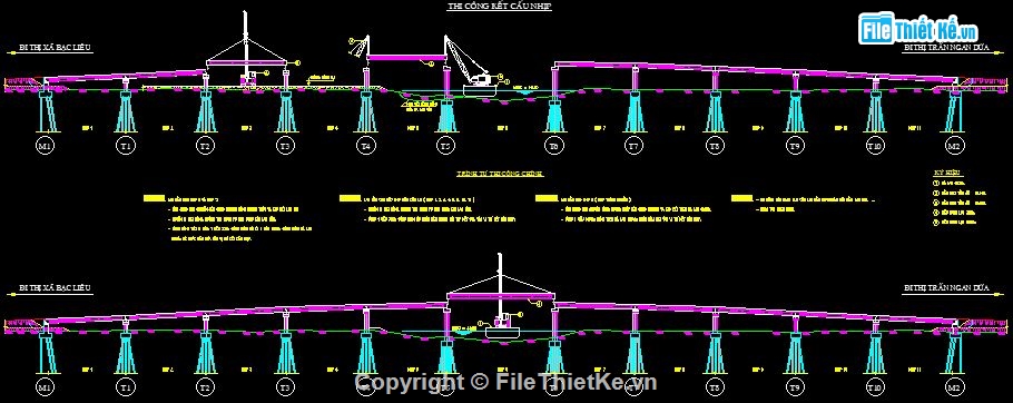 thiết kế kỹ thuật,cầu b=7m,dầm 33m,dầm 24.54,dầm i 33m,thiết kế cầu