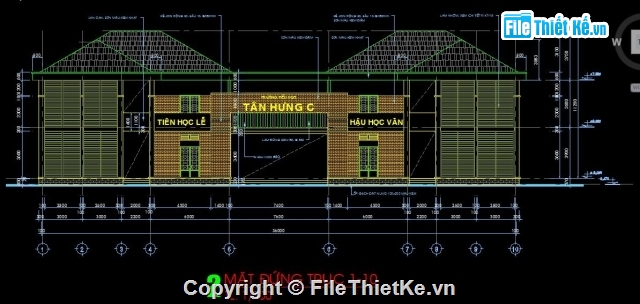 trường tiểu học Tân Hưng,Hồ sơ thiết kế trường,bản vẽ trường học,bản vẽ trường tiểu học,trường tiểu học,trường tiểu học cơ sở