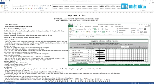 Thuyết minh BPTC,Tiến độ thi công,biện pháp thi công nhà,Biện pháp thi công
