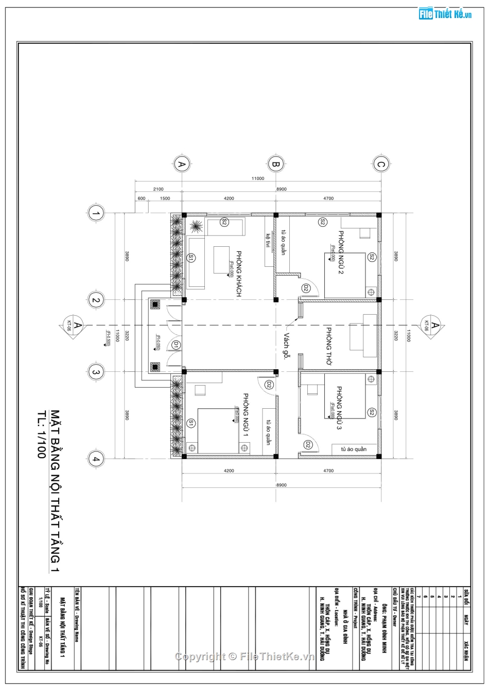 mẫu biệt thự 1 tầng,biệt thự 1 tầng 11x8.9m,File cad biệt thự 1 tầng,biệt thự 1 tầng mái nhật,bản vẽ biệt thự 1 tầng