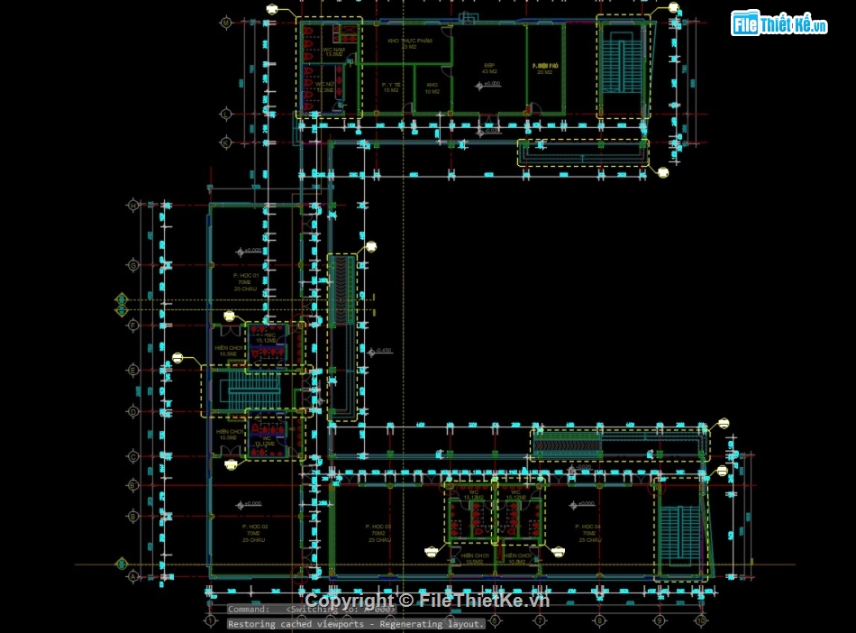 full bản vẽ trường liên cấp,bản vẽ cad trường mầm non,bản vẽ cad thi công trường tiểu học