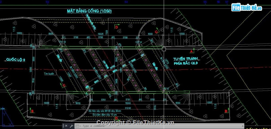 Bản vẽ cống hộp,bản vẽ cống,bản vẽ hồ sơ cống hộp xiên