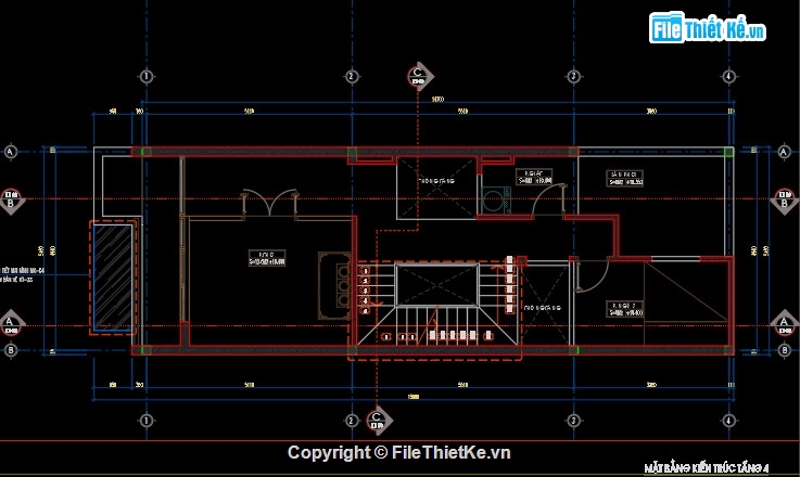 Nhà phố 4 tầng,bản vẽ nhà phố 4 tầng 5x15m,bản vẽ nhà 4 tầng,kiến trúc nhà phố 4 tầng