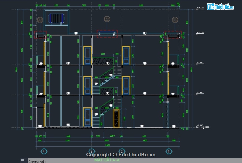 nhà phố 3 tầng,nhà 3 tầng,cad nhà phố 3 tầng,autocad nhà phố 3 tầng