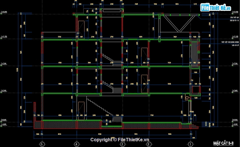 Nhà phố đẹp 3 tầng,Nhà phố 3 tầng 5x20m,File cad nhà phố 3 tầng,Autocad nhà phố 3 tầng,Bản vẽ nhà phố 3 tầng