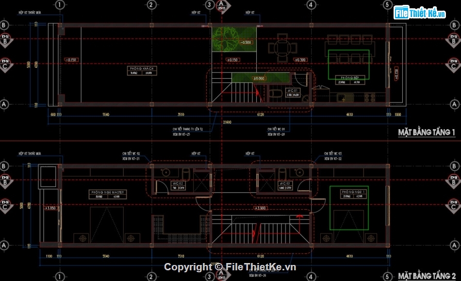 Nhà phố đẹp 3 tầng,Nhà phố 3 tầng 5x20m,File cad nhà phố 3 tầng,Autocad nhà phố 3 tầng,Bản vẽ nhà phố 3 tầng