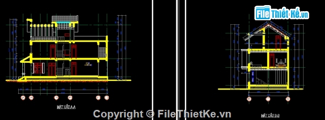 biệt thự 2.5 Tầng,bản vẽ biệt thự đẹp,biệt thự 2 tầng rưỡi,bản vẽ CAD biệt thự,Biệt thự 2.5 tầng 8.48x19.16m,bản vẽ biệt thự 3 tầng 8.48x19.16m