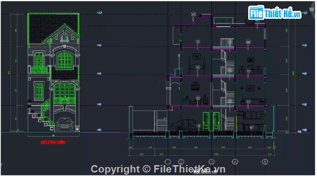 nhà 4 tầng,4 tầng,nhà 6 tầng,nhà phố 4 tầng 6x17m,kết cấu nhà phố,điện nước nhà phố