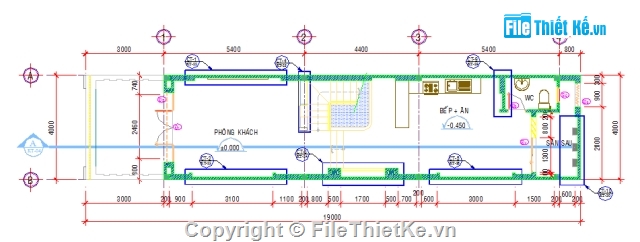 Bản vẽ nhà 4 tầng,nhà phố kt 4x19m,hồ sơ thiết kế,bản vẽ đầy đủ,bản vẽ nhà phố,bản vẽ cad nhà phố mặt tiền 4m