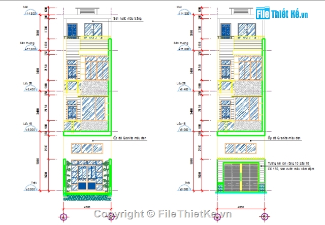 Bản vẽ nhà 4 tầng,nhà phố kt 4x19m,hồ sơ thiết kế,bản vẽ đầy đủ,bản vẽ nhà phố,bản vẽ cad nhà phố mặt tiền 4m