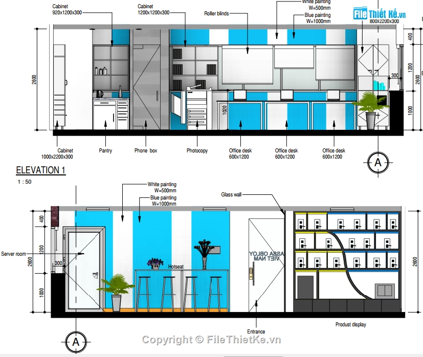 Thiết kế văn phòng,file revit văn phòng 9x8.1m,file cad văn phòng,văn phòng làm việc file cad,văn phòng làm việc file revit