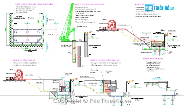 bản vẽ thi công,khối lượng,hồ sơ thi công,bộ hồ sơ cầu đầy đủ,cọc khoan nhồi,giá long môn