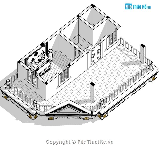 nhà mặt phố 5 tầng,Hồ sơ thiết kế nhà 5 tầng,revit tân cổ điển,công trình revit,bản vẽ revit nhà 5 tầng,revit nhà 5 tầng 6.7x10.79m