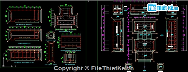 bản vẽ chùa vẽ,bản vẽ thiết kế đình chùa,bản vẽ chùa