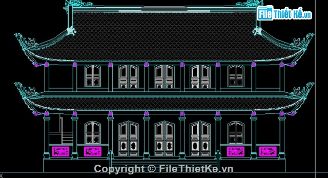 kiến trúc chùa,kiến trúc chùa vẽ,nhà giảng